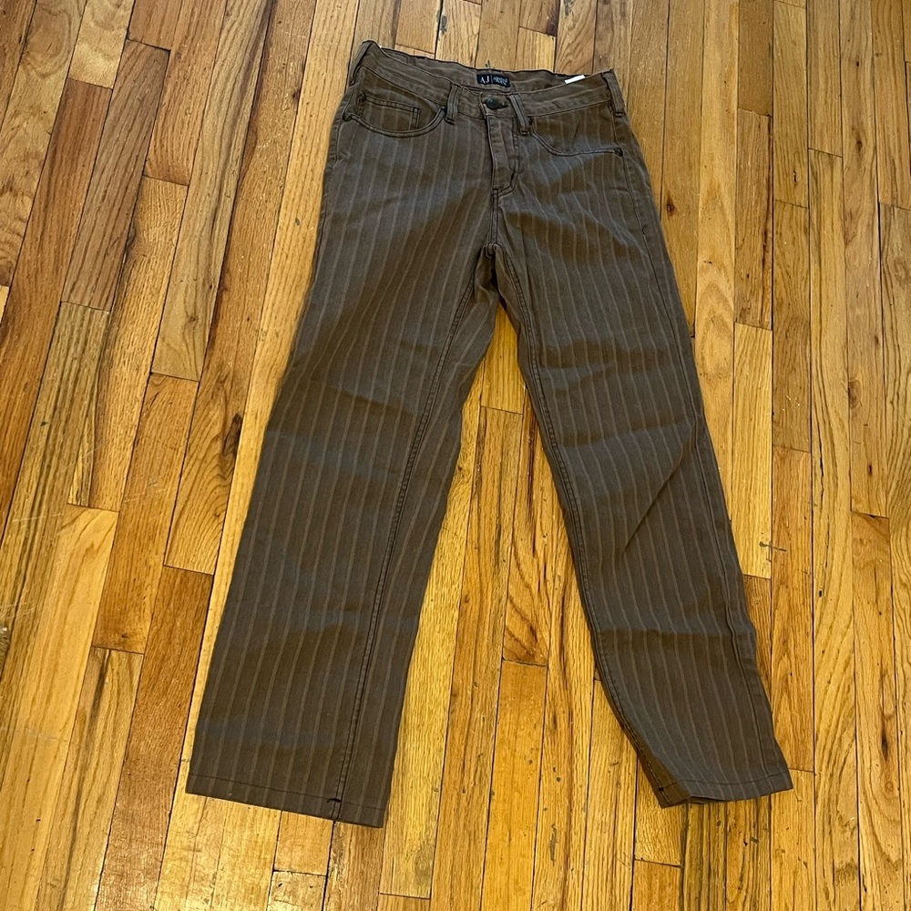 vintage brown stripe armani jeans
